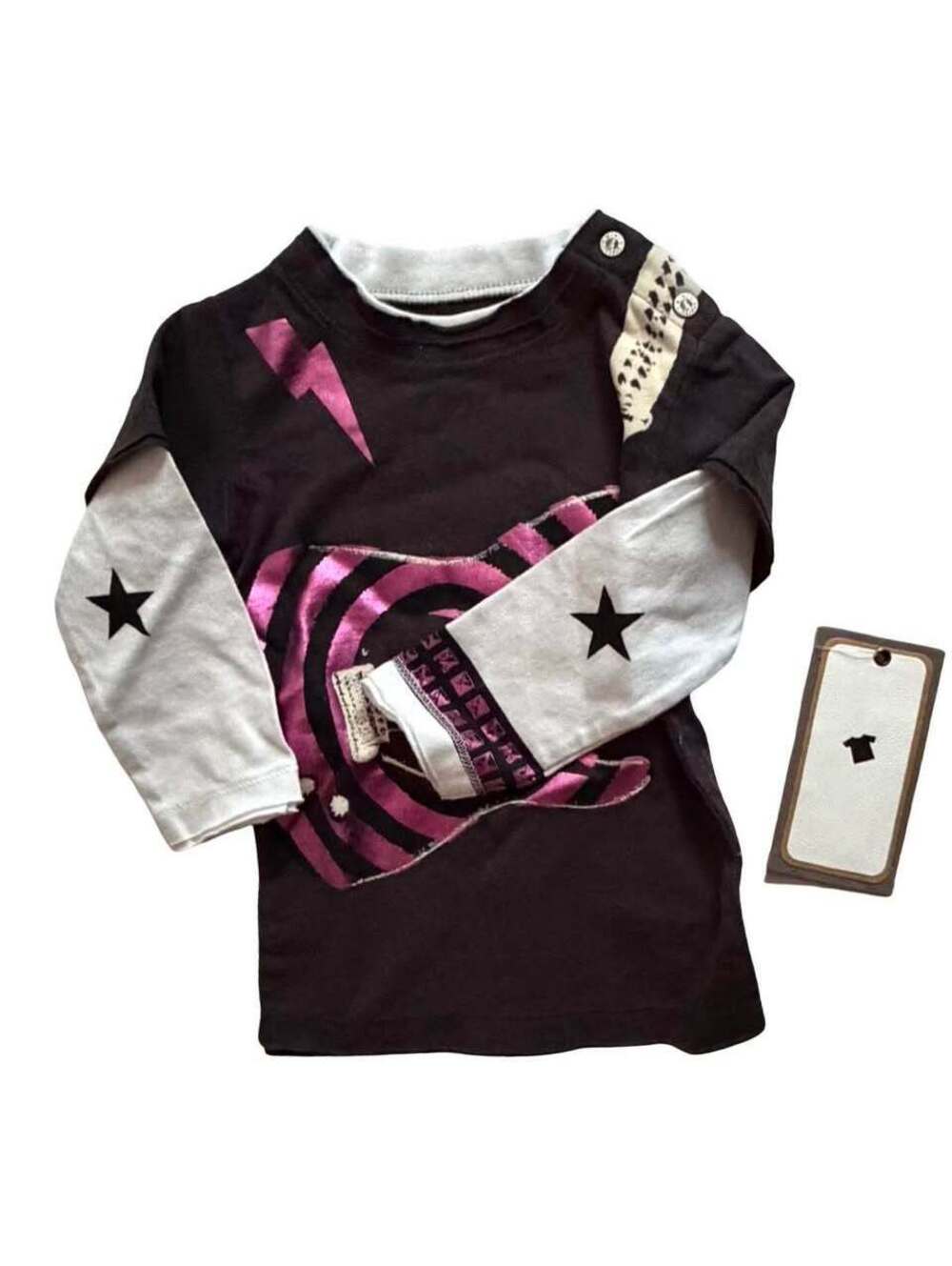 Sweet High Quality Babies Pink Guitar Top, 12 to 18 Mo. New.